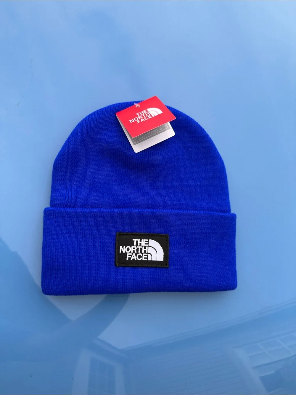 The North Face Men’s Cobalt Blue Logo Cuffed Beanie